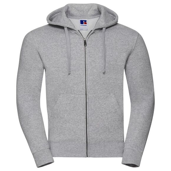 Russell Mens Authentic Full Zip Hoodie / Light Oxford